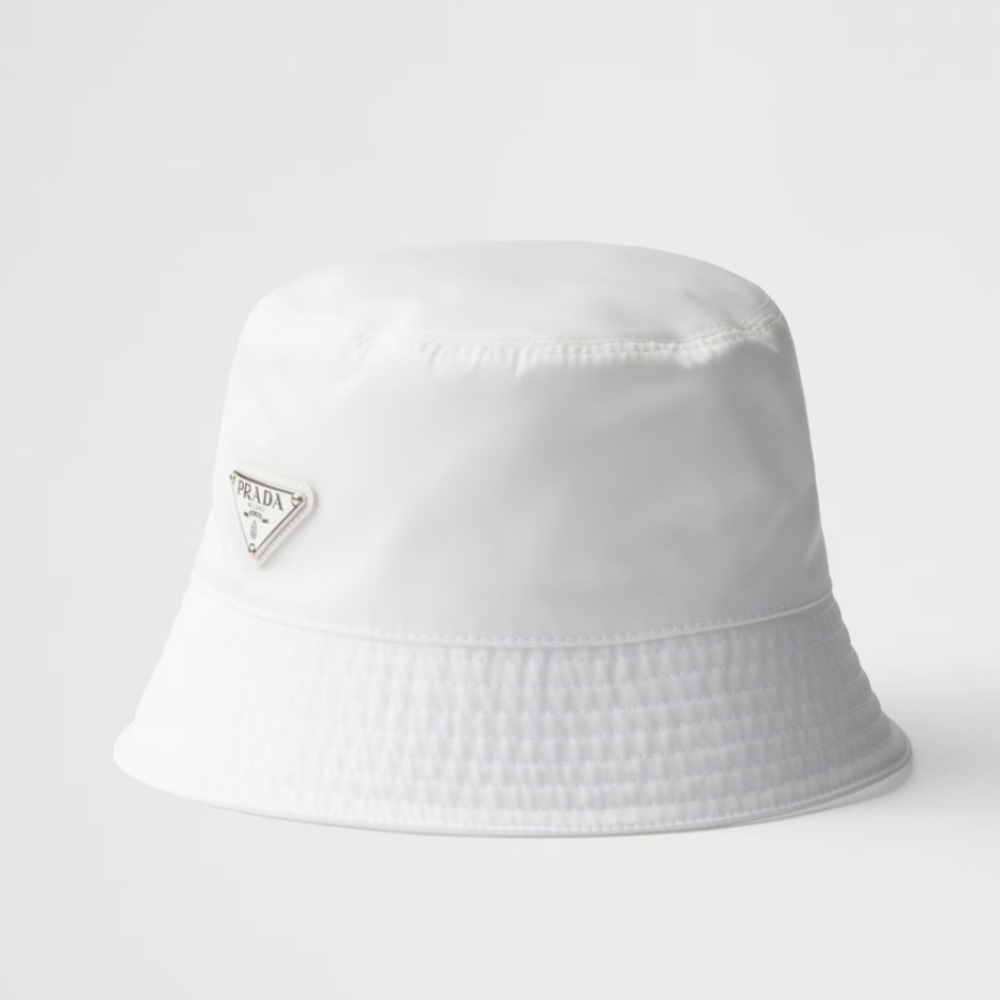 Prada re-nylon white Bucket Hat